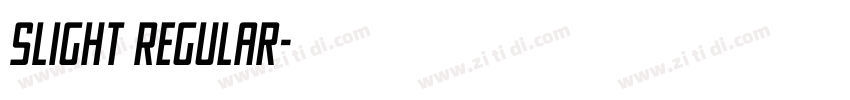 Slight Regular字体转换